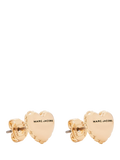 Marc Jacobs heart stud earrings gold plated (British brand)