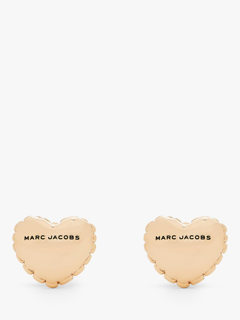 Marc Jacobs heart stud earrings gold plated (British brand)