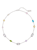 Marc Jacobs charm necklace silver multi crystal, imported from the UK