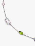 Marc Jacobs charm necklace silver multi crystal, imported from the UK