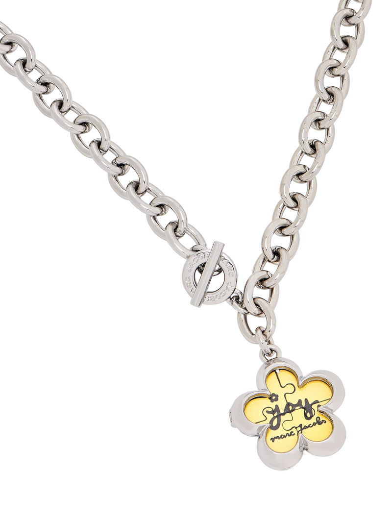 Marc Jacobs Daisy Puzzle Pendant in silver multi, UK version