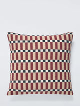 John Lewis John Lewis Grid Geometric Indoor Outdoor Cushion Burnt Umber 50x50cm- Buy online at McGrocer
