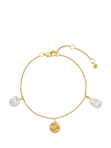 John Lewis Monica Vinader Capri Keshi Pearl Bracelet, Gold- Buy online at McGrocer