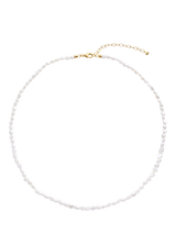 John Lewis Monica Vinader Capri Keshi Pearl Necklace Gold, 41-46cm- Buy online at McGrocer