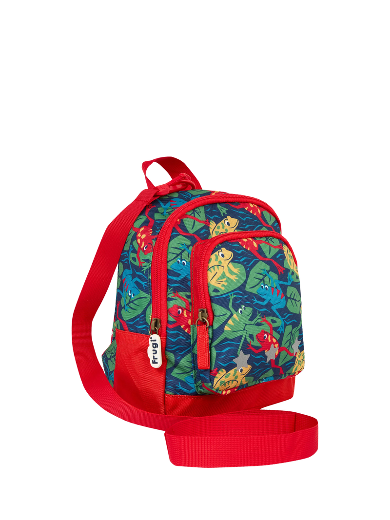 Frugi kids backpack Be Hoppy frog print - British product