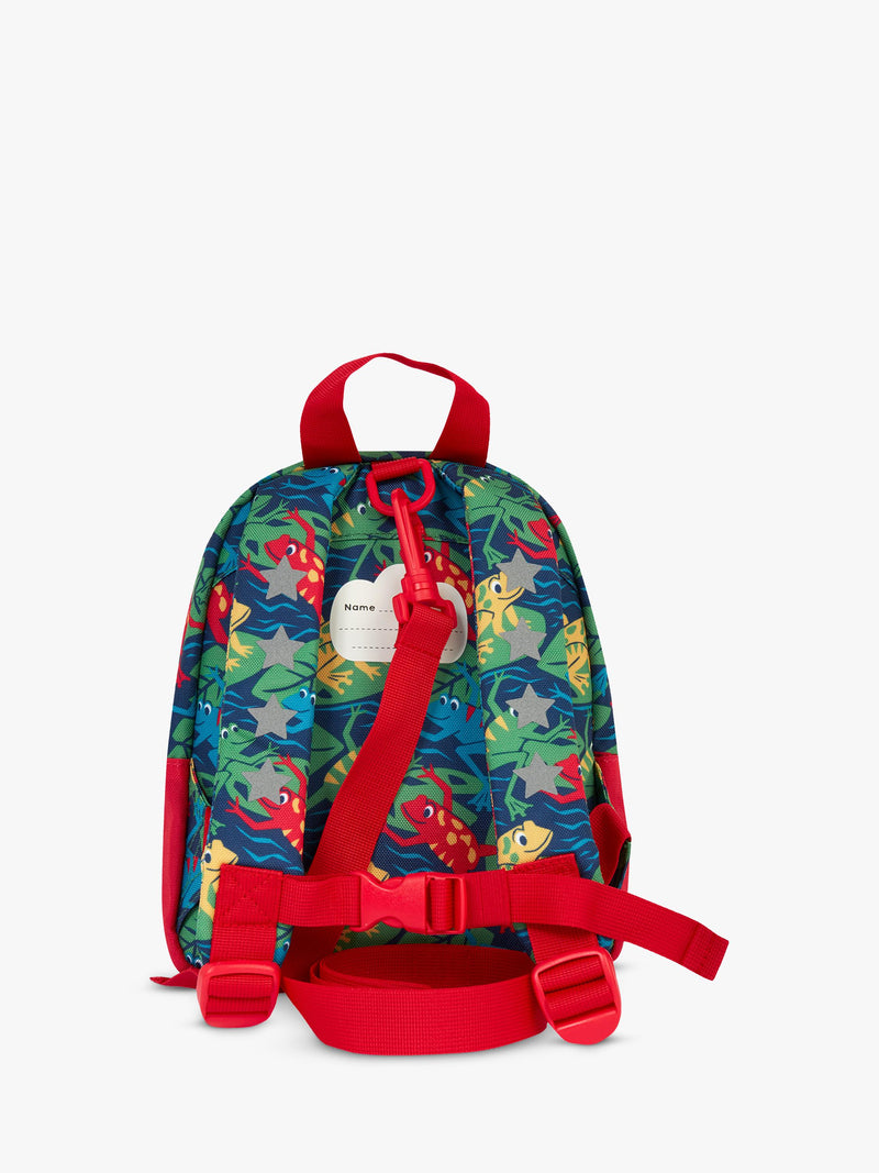 Frugi kids backpack Be Hoppy frog print - British product
