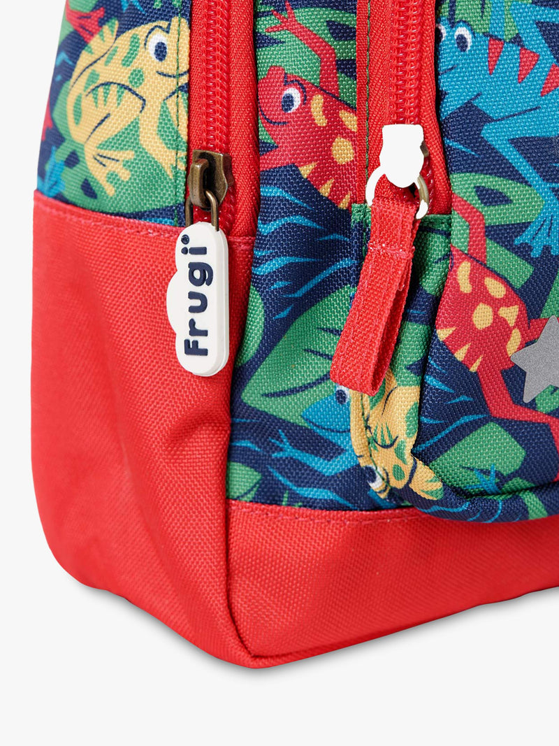 Frugi kids backpack Be Hoppy frog print - British product