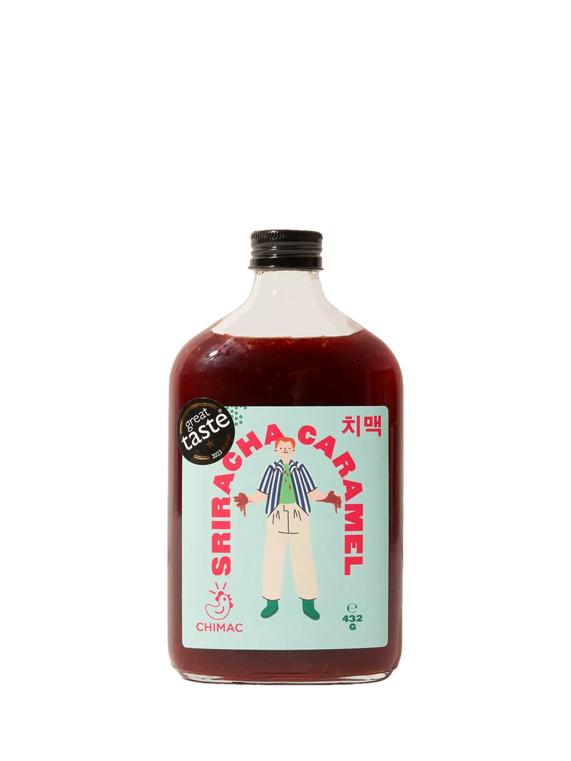 Chimac Korean Sriracha Caramel Sauce 350ml, imported from the UK