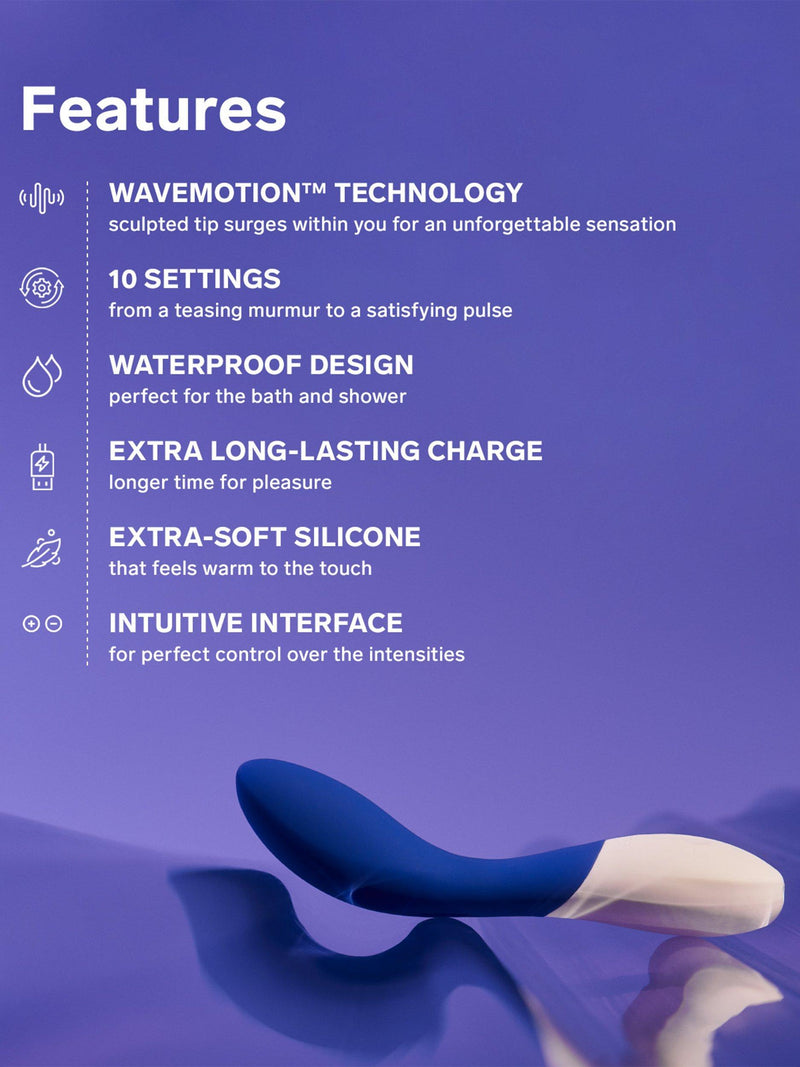 LELO Mona Wave vibrator midnight blue, UK version