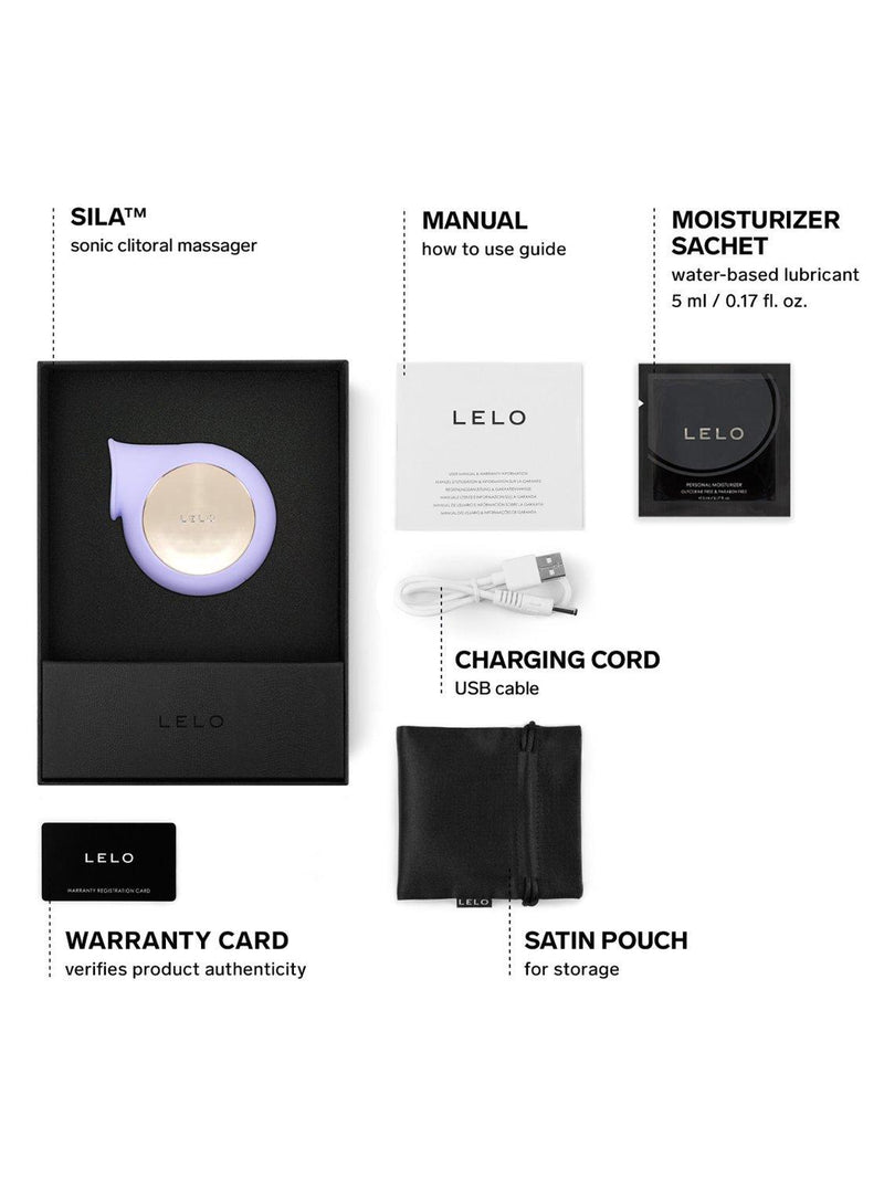 LELO SILA Lilac sucking vibrator, UK version