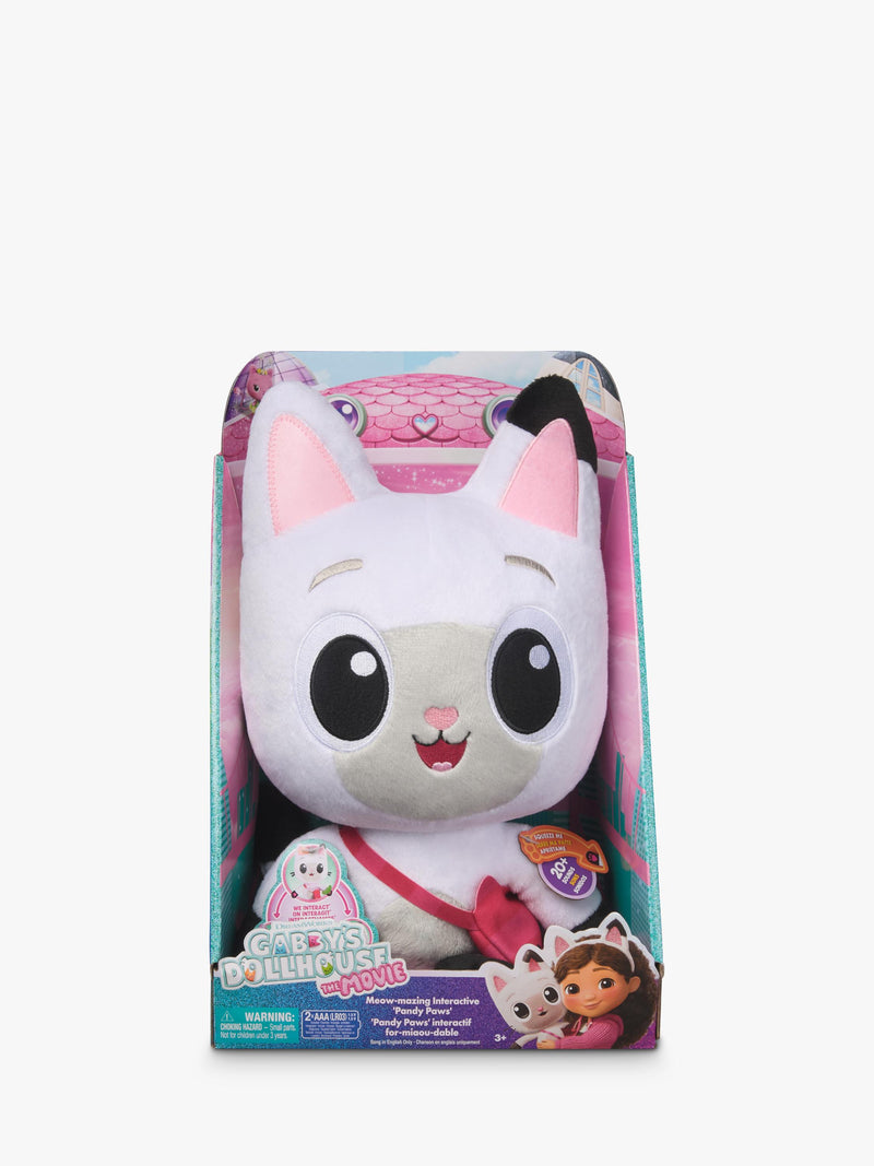 Gabby's Dollhouse Pandy Paws interactive plush toy with sound effects (British brand)