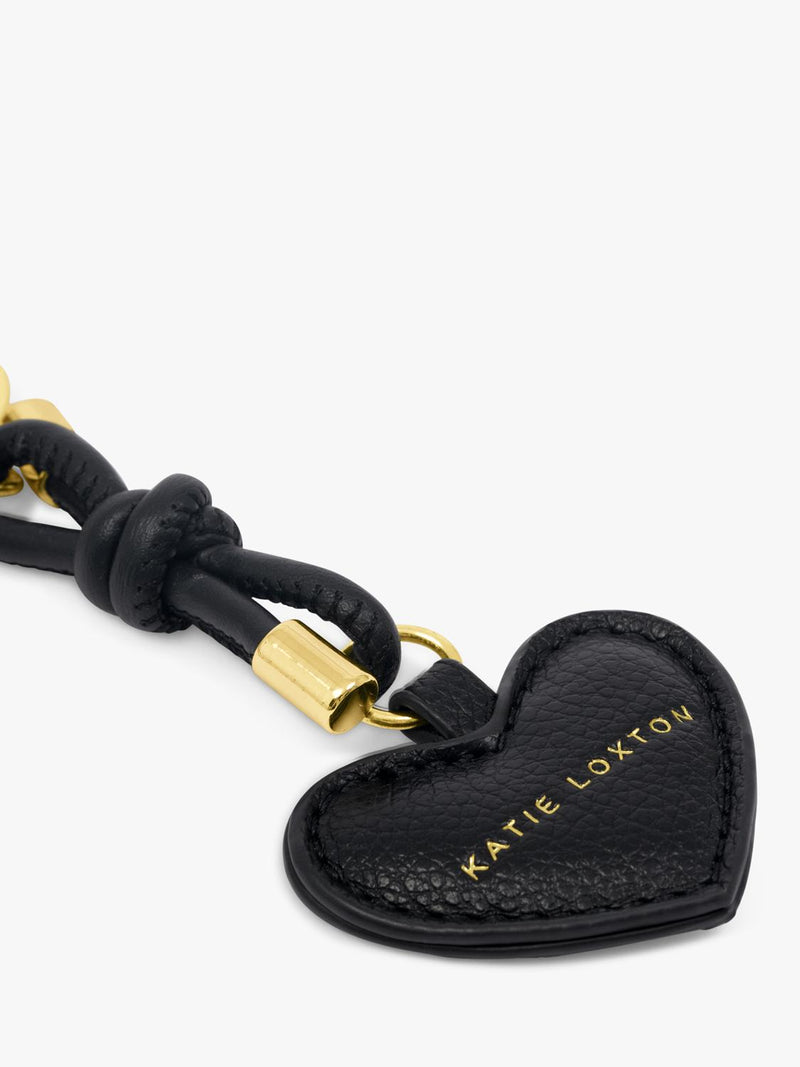 Katie Loxton Key To My Heart keyring black - British product