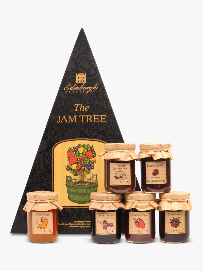 Edinburgh Preserves jam tree box with assorted fruit jams 666g - British product