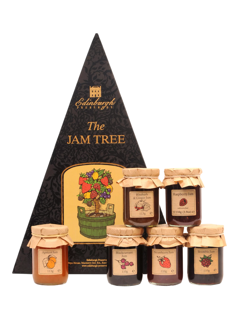 Edinburgh Preserves jam tree box with assorted fruit jams 666g - British product