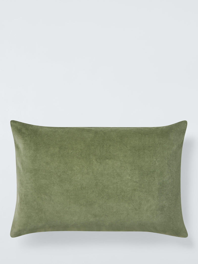 John Lewis rectangular cotton velvet cushion 40x60cm, UK version