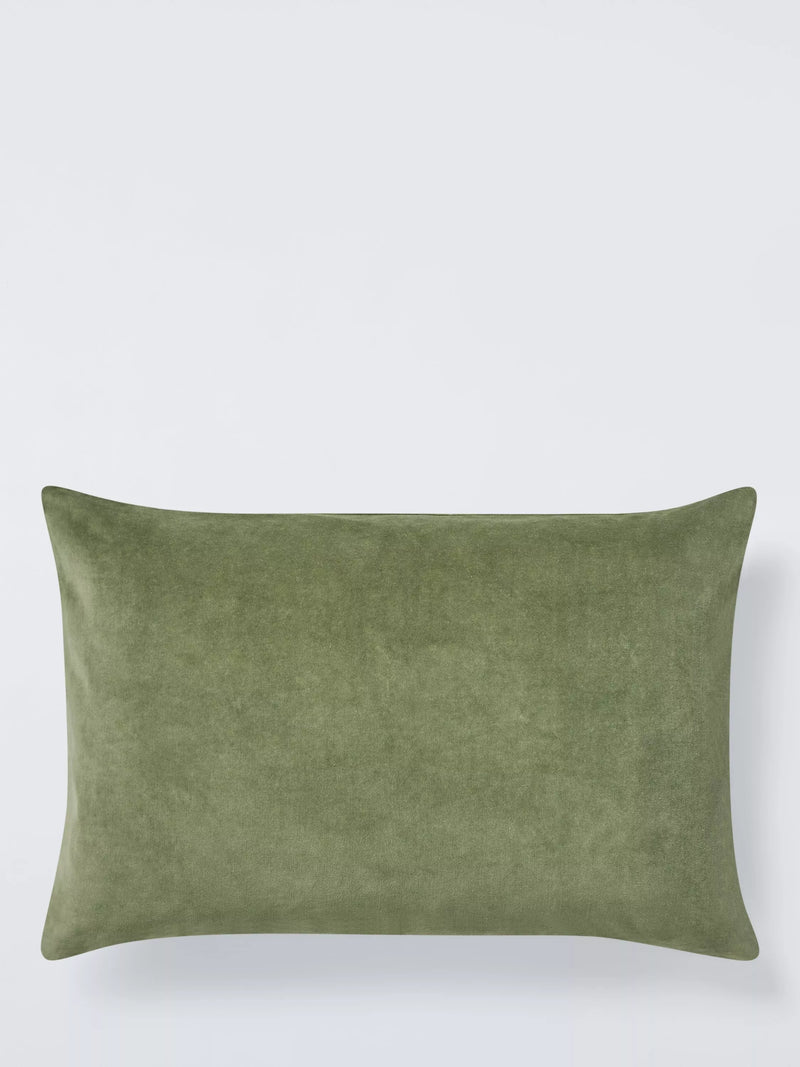 John Lewis Rectangular Cotton Velvet Cushion
