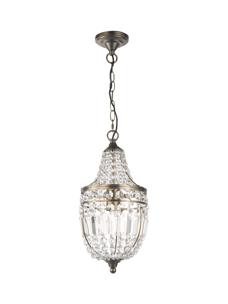 John Lewis La Scala Acorn crystal chandelier satin bronze - British product