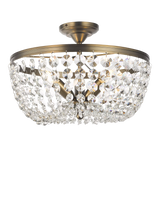 John Lewis John Lewis La Scala Shower Dome Flush Chandelier Ceiling Light, Satin Bronze- Buy online at McGrocer