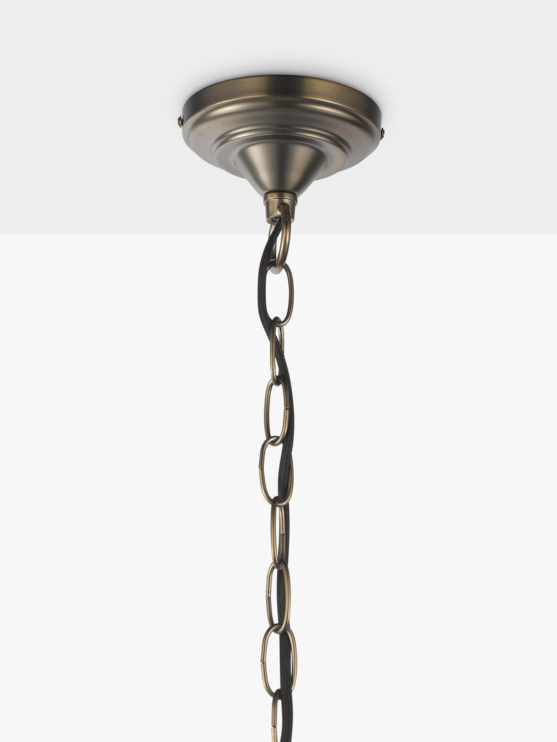 John Lewis La Scala chandelier satin bronze 30cm diameter, imported from the UK