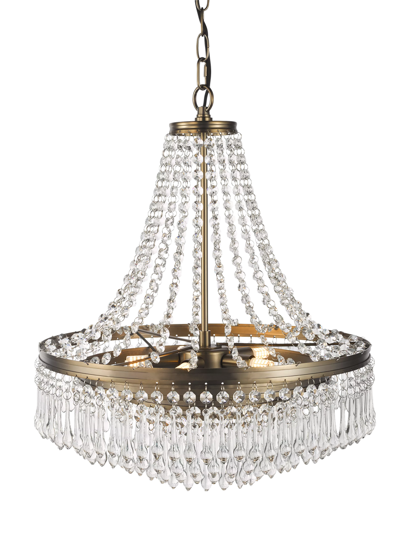 John Lewis La Scala satin bronze swag chandelier 52cm, UK version
