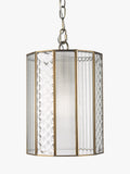 John Lewis Rhea textured glass ceiling light antique brass H31cm, imported from the UK