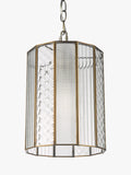 John Lewis Rhea textured glass ceiling light antique brass H31cm, imported from the UK