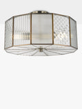 John Lewis Rhea semi flush ceiling light antique brass (British brand)