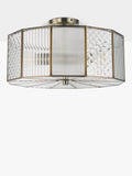 John Lewis Rhea semi flush ceiling light antique brass (British brand)