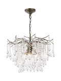 John Lewis Verity glass chandelier antique brass, imported from the UK