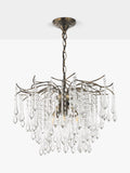 John Lewis Verity glass chandelier antique brass, imported from the UK