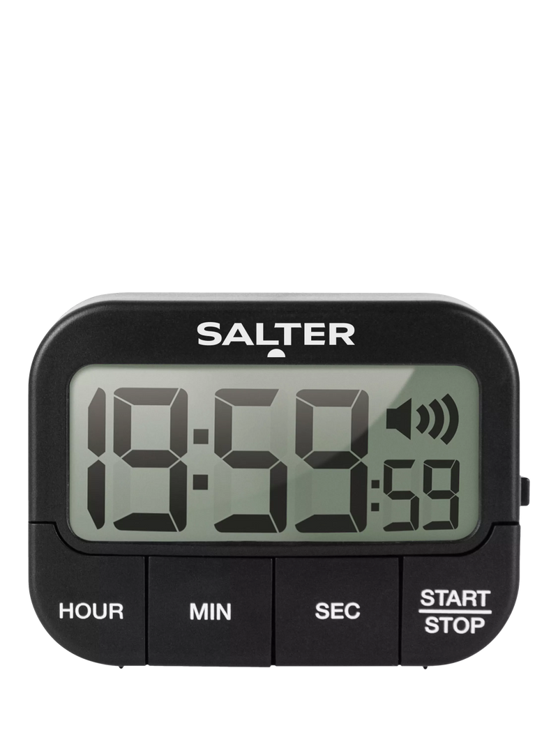 Salter Extra Loud Beeper digital kitchen timer in black (British brand)