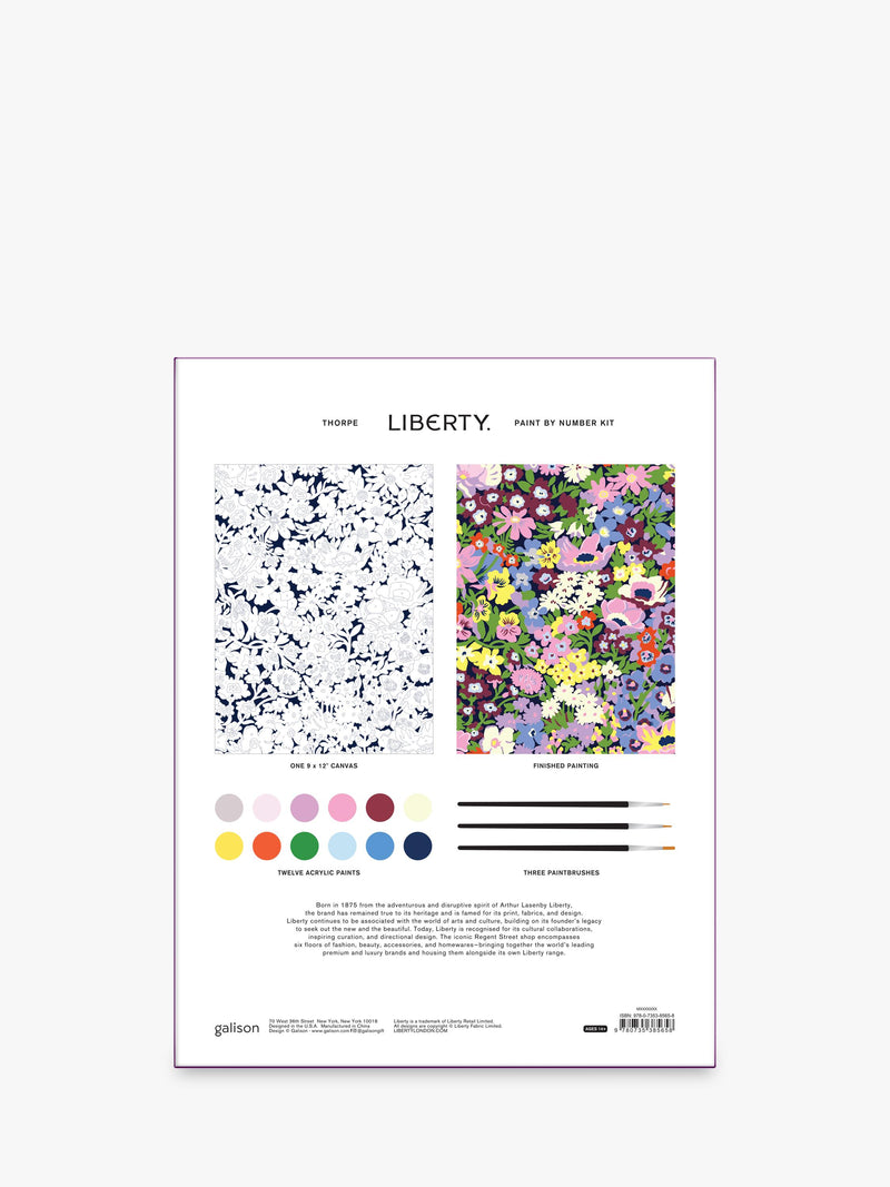 Galison Liberty Thorpe Paint by Numbers Kit - British product