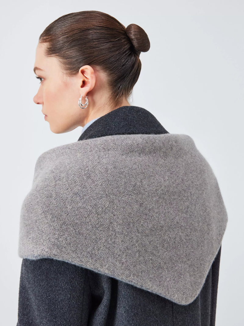 Quinton + Chadwick tweed design wool triangle scarf (British brand)