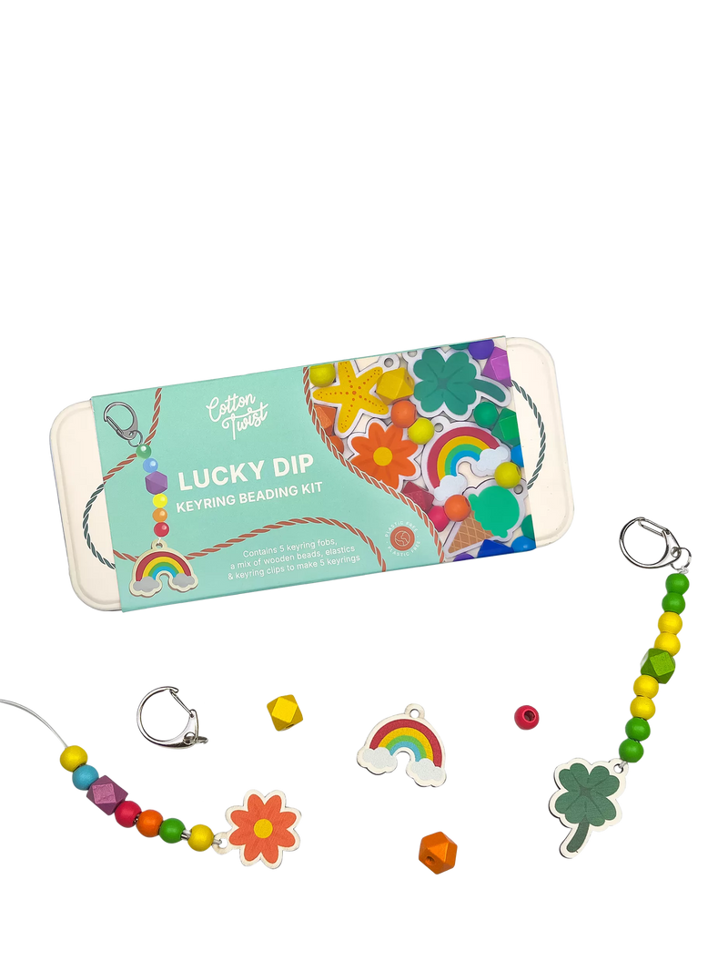 Cotton Twist Lucky Dip beaded keyring kit (British brand)