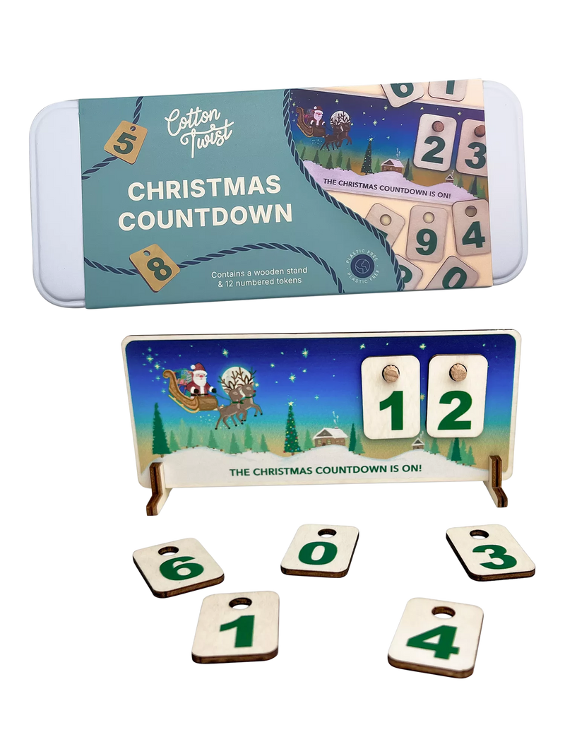 Cotton Twist Christmas countdown chart, UK version