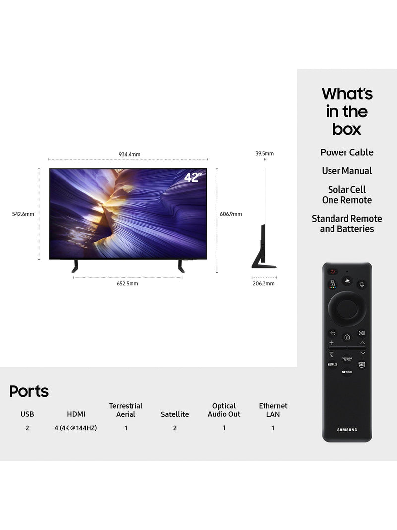 Samsung 42-inch OLED TV with HDR, imported from the UK