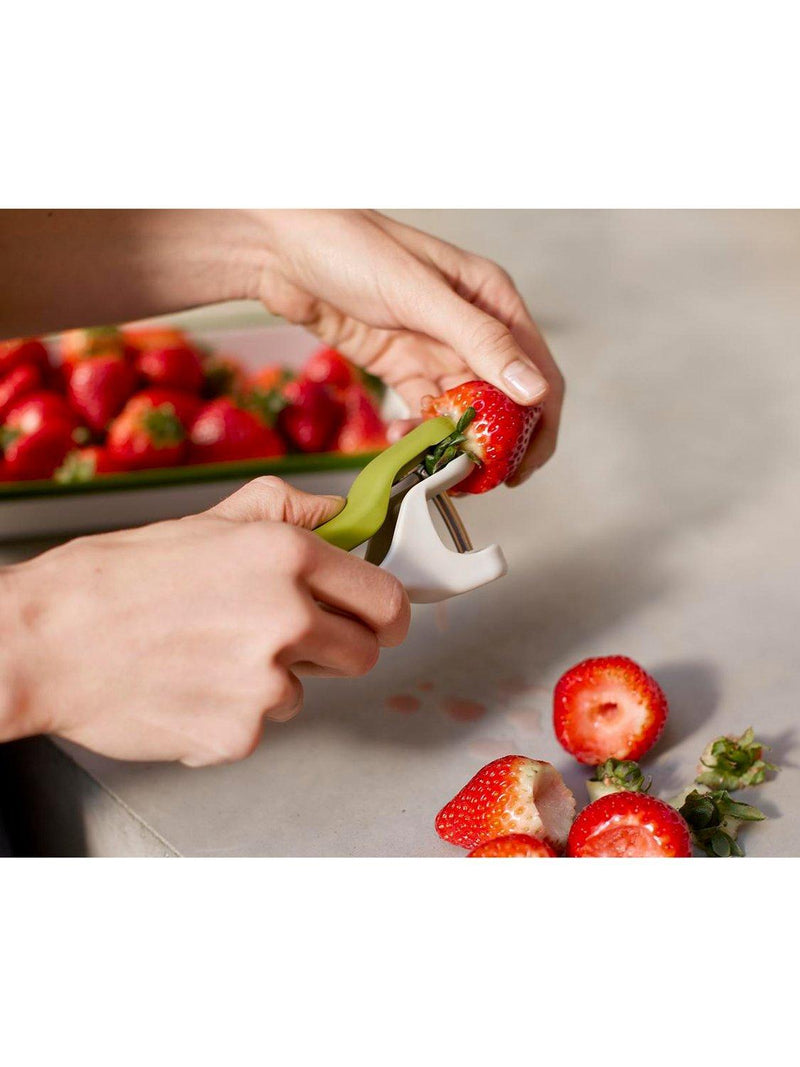 Joseph Joseph 2-in-1 fruit pitter and huller kitchen tool - British product