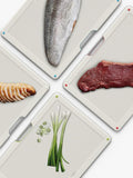 Joseph Joseph Folio chopping board set with stainless steel case, light stone (British brand)