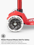Micro Scooters Maxi Deluxe LED scooter red, imported from the UK