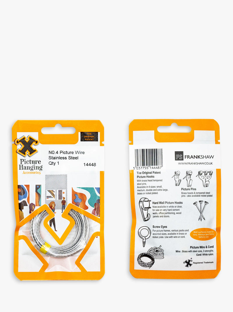 Frank Shaw picture hanging wire 3m stainless steel imported from the UK