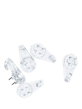 John Lewis Frank Shaw Medium Hard Wall Hooks Pack of 6 Clear- Buy online at McGrocer