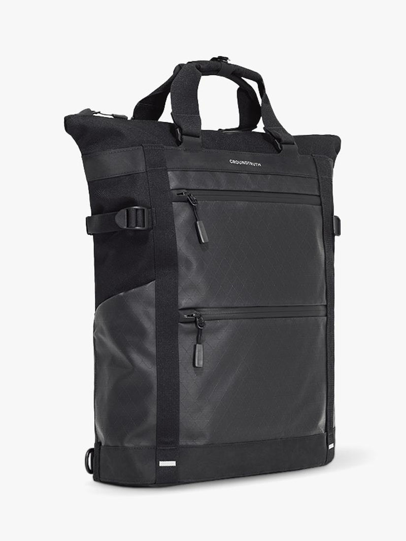 GROUNDTRUTH RIKR Technical Laptop Tote Backpack Eco-x Black 17L (British brand)