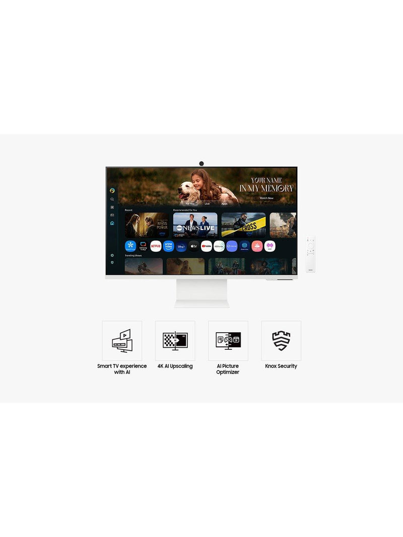 Samsung 32 inch 4K UHD smart monitor, imported from the UK