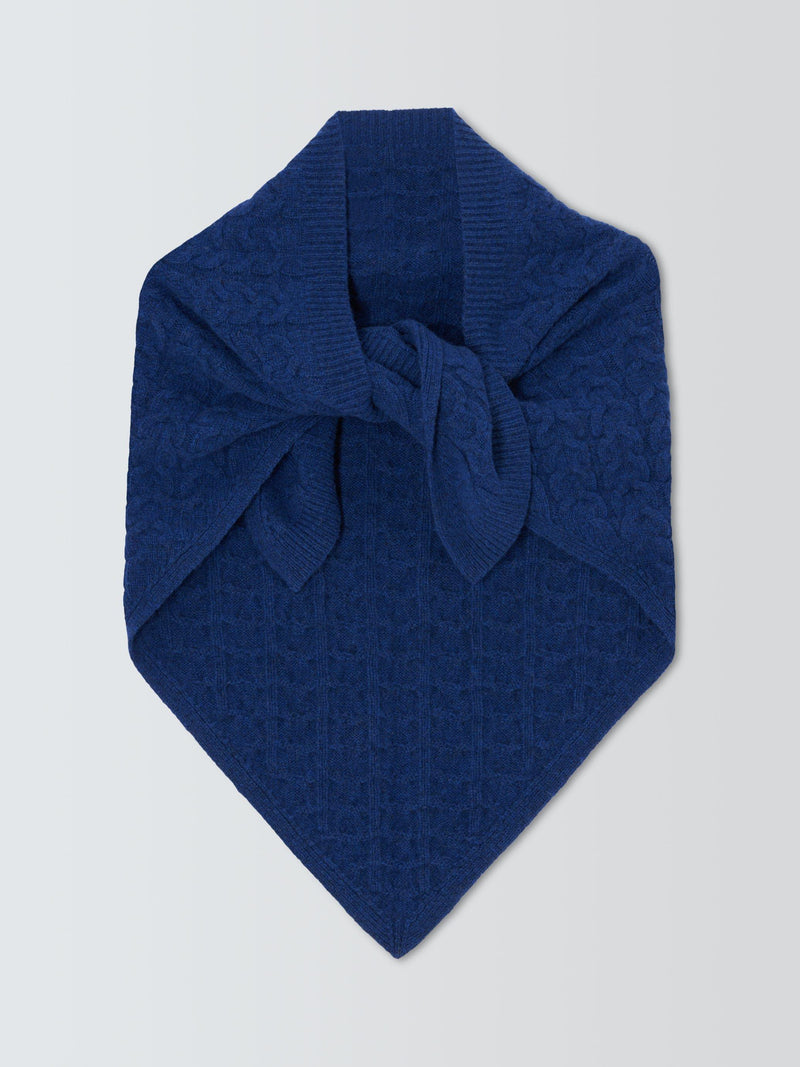 John Lewis cable knit wool blend bandana scarf - British product