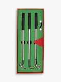 Gentlemen's Hardware Golf Club Pen Set with mini putt green, imported from the UK