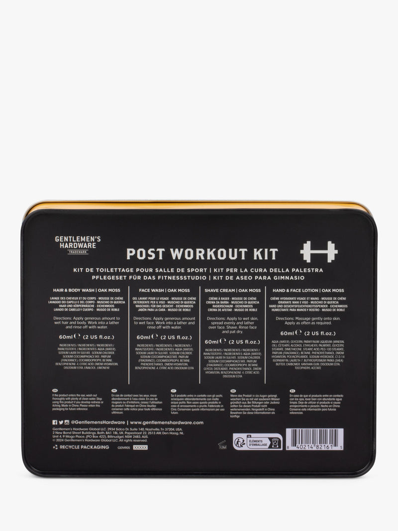 Gentlemen's Hardware Post Gym Kit grooming set 520g, UK version