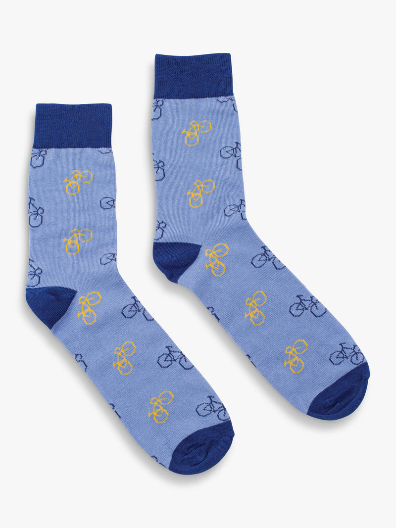 Gentlemen's Hardware blue bike socks in a can, imported from the UK