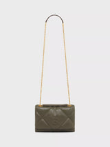 John Lewis Gerard Darel Le Fanny Quilted Pure Leather Shoulder Bag Khaki- Buy online at McGrocer