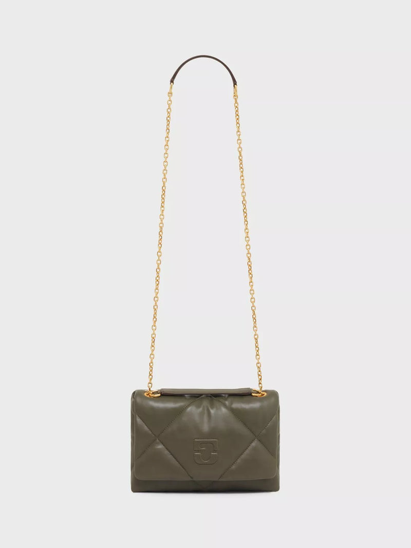 Gerard Darel quilted leather shoulder bag khaki (British brand)