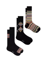 John Lewis Paul Smith Patterned Cotton Blend Crew Socks, Pack of 3- Buy online at McGrocer